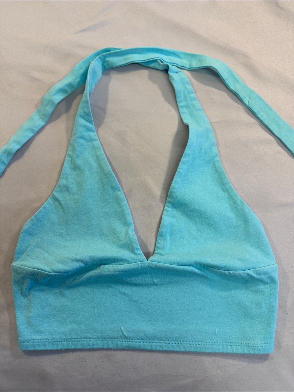 Garage Women’s Halter Swim Top in Aqua